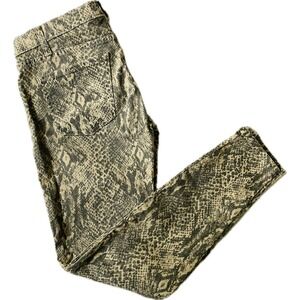CURRENT ELLIOTT Grunge Snake Print Skinny Jeans Women's Size 27